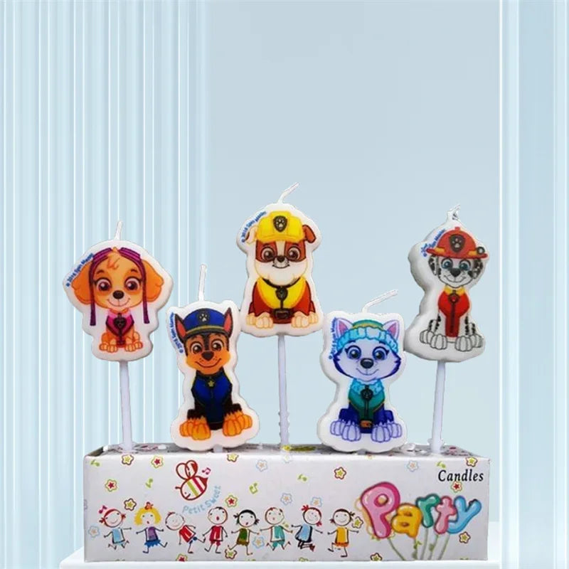 5pcs Paw Patrol bougies d'anniversaire pour enfants Ma boutique