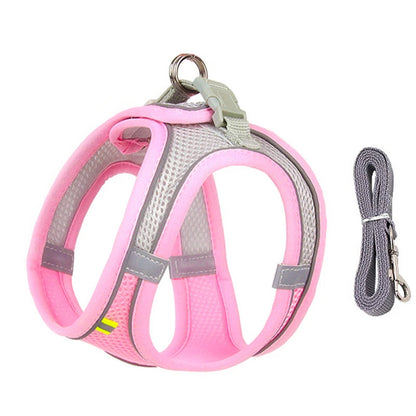 Ensemble Harnais et Laisse pour Petit Chien ou Chat – Harnais Réglable en Maille Respirante avec Liseré Réfléchissant Ma boutique