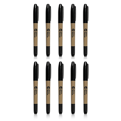 RHINO RESCUE - Marqueurs à Double Pointe – Pointe Fine et Large, Idéaux pour le Camping, la Maison, la Signature et le Marquage (Pack de 10) - BLACKBEARD OUTDOOR INDUSTRIES