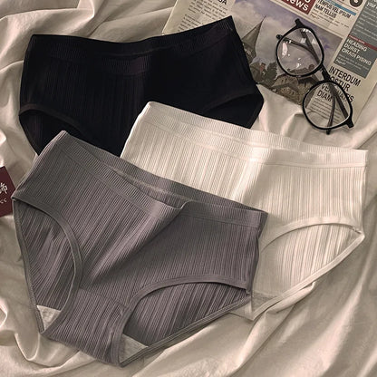 Lot de 3 Culottes en Coton de Style Sport – Sous-vêtements Féminins, Confortables, Respirants, Taille Moyenne, Lingerie Sexy et Taille Plus - BLACKBEARD OUTDOOR INDUSTRIES