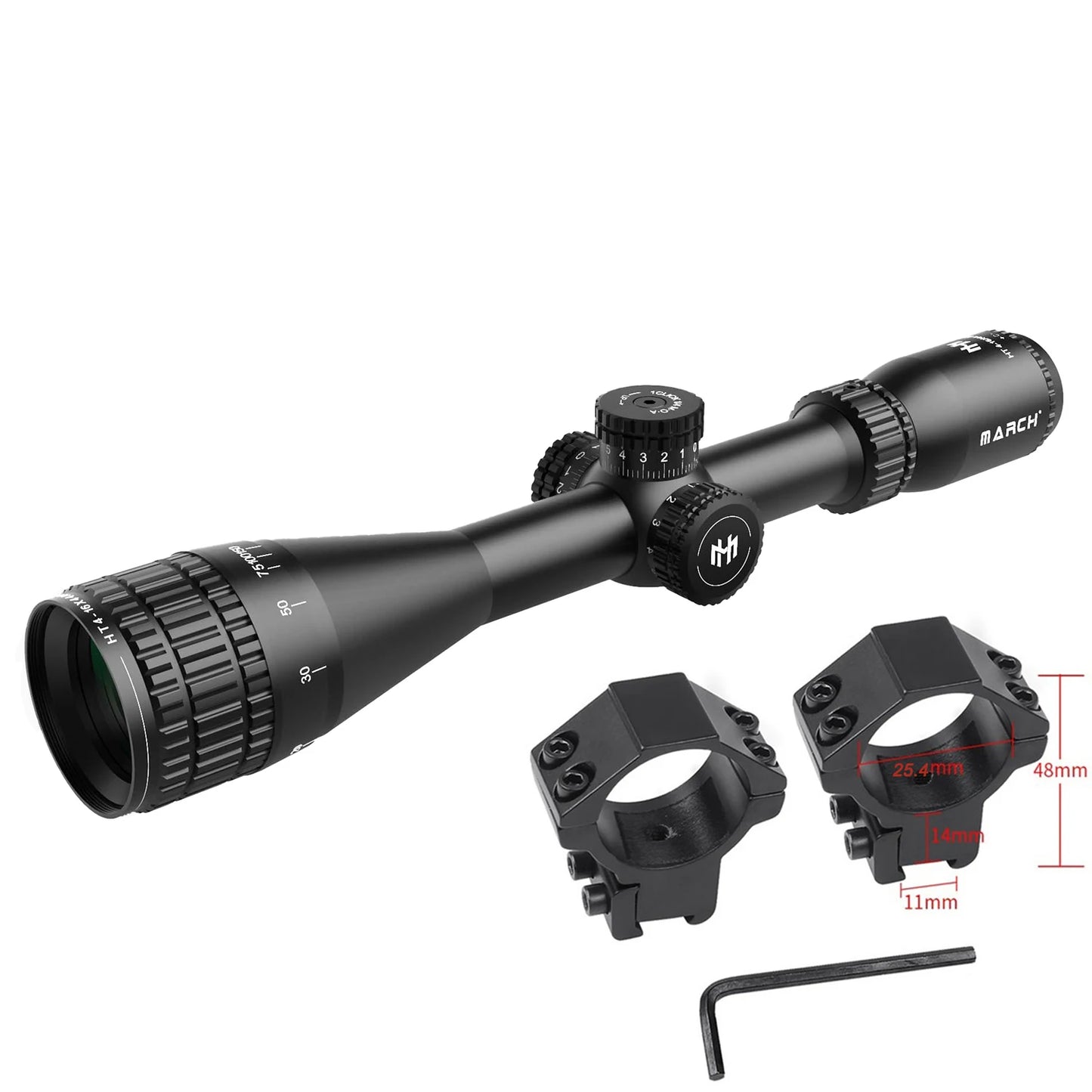 March HT4-16X44AOE Lunette de Visée Tactique - BLACKBEARD OUTDOOR INDUSTRIES