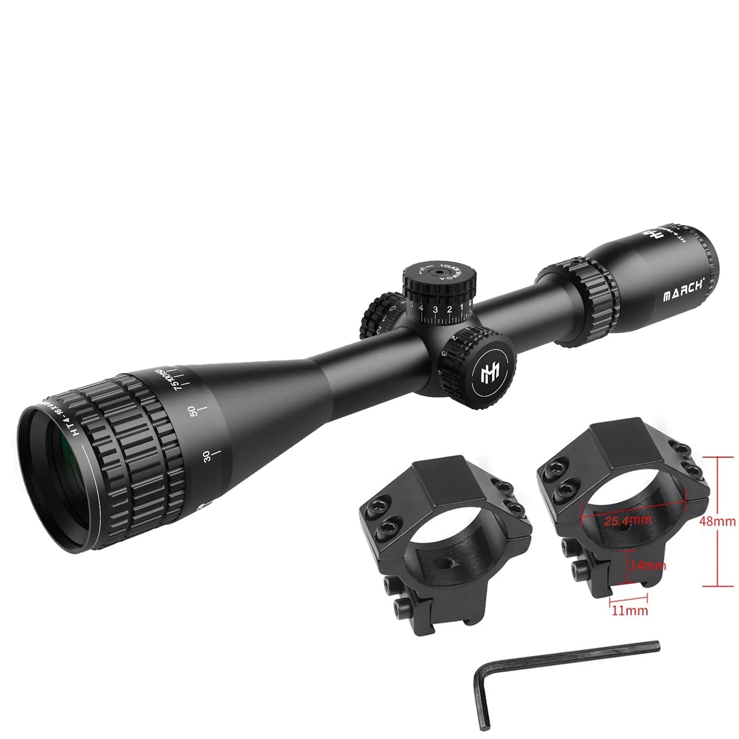 March HT4-16X44AOE Lunette de Visée Tactique - BLACKBEARD OUTDOOR INDUSTRIES