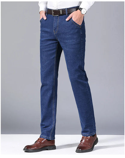 Jean Homme Fashion Business – Jean Slim Stretch Classique, Pantalon Casual – Denim Noir et Bleu BLACKBEARD OUTDOOR INDUSTRIES
