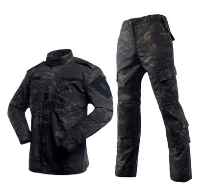 Ensemble Uniforme Tactique BDU Noir – Chemise et Pantalon de Combat pour Homme - BLACKBEARD OUTDOOR INDUSTRIES