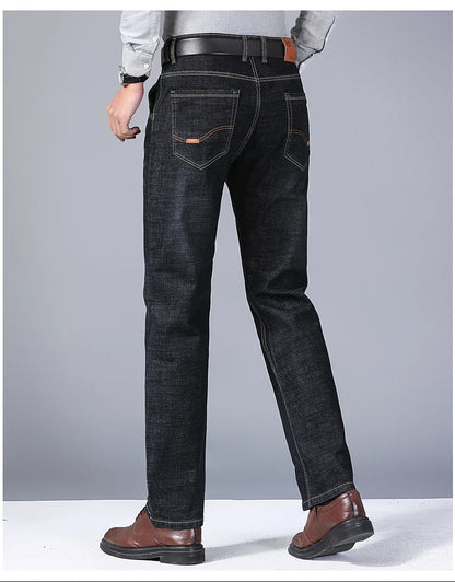 Jean Homme Fashion Business – Jean Slim Stretch Classique, Pantalon Casual – Denim Noir et Bleu BLACKBEARD OUTDOOR INDUSTRIES