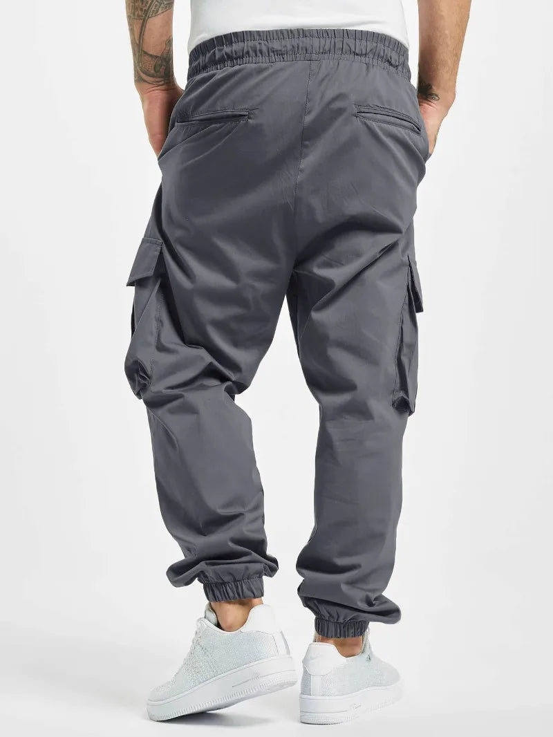 Pantalon Cargo Homme Grande Taille | Style Européen Décontracté | Taille Élastique & Cordon | Multi-poches | Léger & Confortable - BLACKBEARD OUTDOOR INDUSTRIES