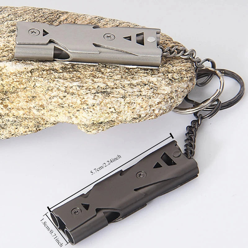 Sifflet d'Urgence Portable 180 dB – Double Tube | SOS, Survie, Randonnée, Camping, Sécurité - BLACKBEARD OUTDOOR INDUSTRIES
