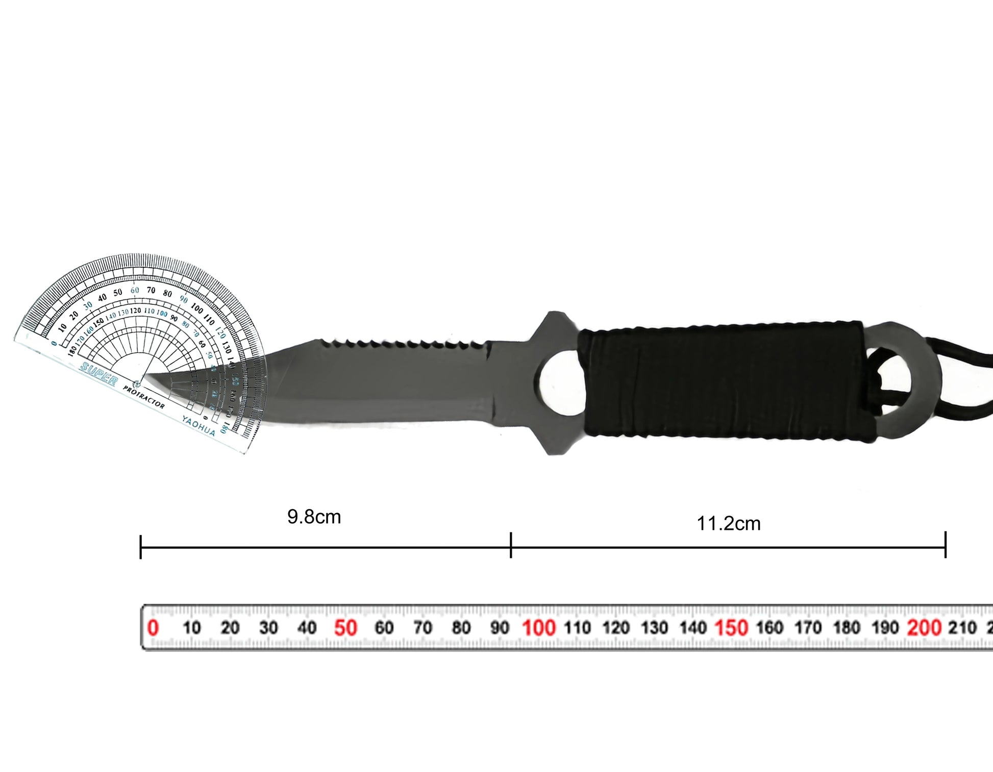 Couteau Tactique de Haute Dureté – Couteau Fixe de Terrain avec Lame en Acier Inoxydable, Poignée Ergonomique et Étui ABS BLACKBEARD OUTDOOR INDUSTRIES