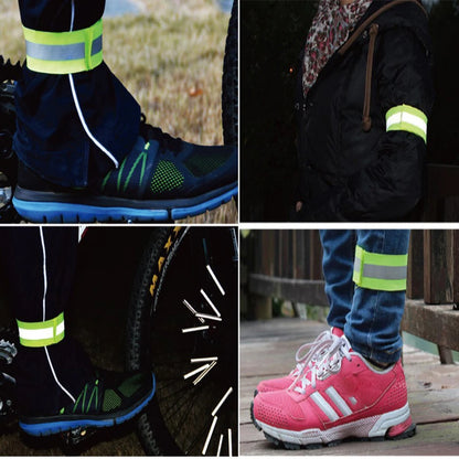 Bandes Réfléchissantes Élastiques - Armbands, Bracelets, Bandes de Cheville et Jambes, Haute Visibilité pour Sécurité Nocturne (Course, Cyclisme, Marche) - BLACKBEARD OUTDOOR INDUSTRIES