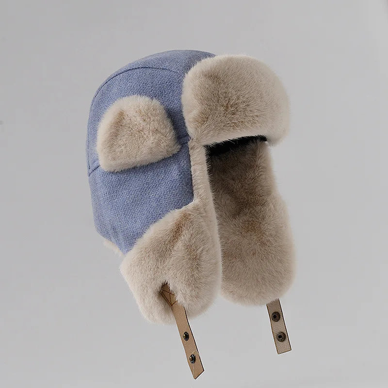 Chapka Saga Furs en Faux Vison Bleu - BLACKBEARD OUTDOOR INDUSTRIES