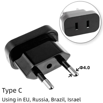EU Travel Plug Adapter – Convertisseur American CN/US vers EU Euro Power Plug - BLACKBEARD OUTDOOR INDUSTRIES