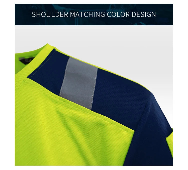 T-shirt de Sécurité Haute Visibilité – Été Respirant & Séchage Rapide Manches Courtes | Tissu Réfléchissant | Polyester Léger | Tailles L à XXXL - BLACKBEARD OUTDOOR INDUSTRIES