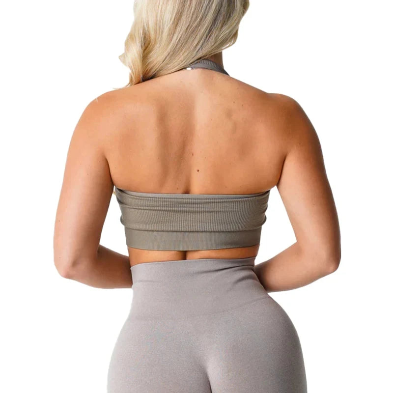 Soutien-Gorge Sans Couture à Col Halter "Limitless" - Spandex Élastique et Respirant pour Femmes, Confort et Maintien, Idéal pour le Fitness et le Yoga - BLACKBEARD OUTDOOR INDUSTRIES
