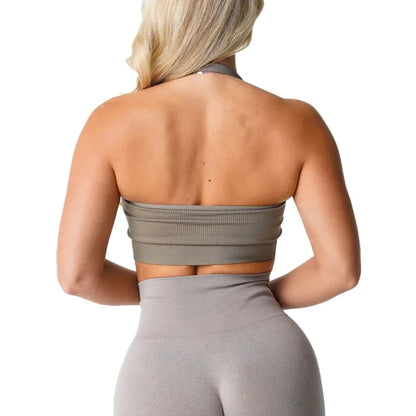 Soutien-Gorge Sans Couture à Col Halter "Limitless" - Spandex Élastique et Respirant pour Femmes, Confort et Maintien, Idéal pour le Fitness et le Yoga - BLACKBEARD OUTDOOR INDUSTRIES