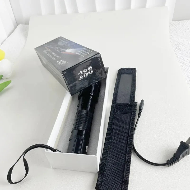 Upgraded Outdoor Flashlight Keychain Multi-Function Long-Range LED Flashlight with Direct USB Charging Portable Emergency Light BLACKBEARD OUTDOOR INDUSTRIES