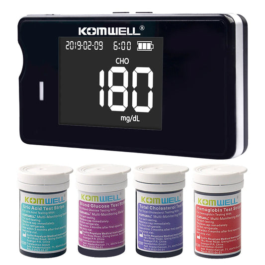 Kit de Test Médical Multifonction 4 en 1 - Cholestérol, Acide Urique, Glucose Sanguin & Hémoglobine BLACKBEARD OUTDOOR INDUSTRIES