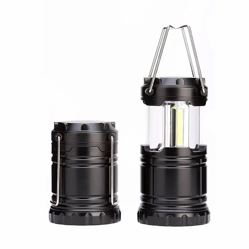 Lampe de Camping LED Portable – Mini Lanterne Télescopique 3 COB – Étanche – Fonctionne avec 3 Piles AAA – Idéale pour Tente, Randonnée et Urgences - BLACKBEARD OUTDOOR INDUSTRIES