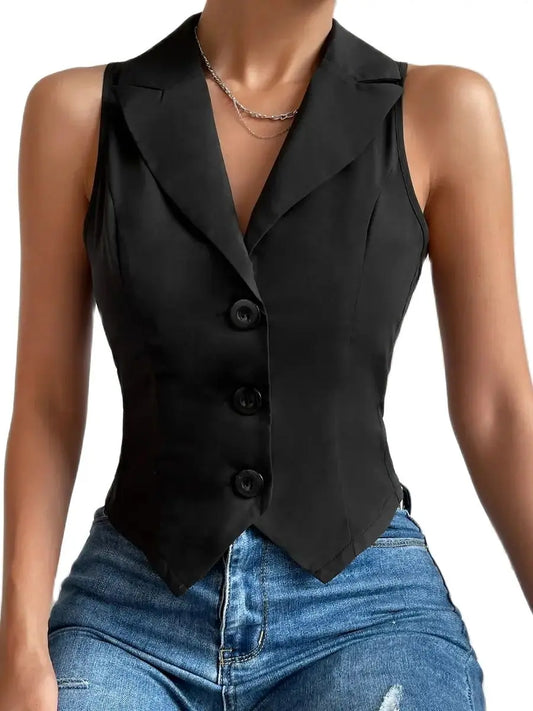 Gilet Slim Femme Printemps  – Style Européen & Américain | Casual Chic | Léger & Élégant - BLACKBEARD OUTDOOR INDUSTRIES