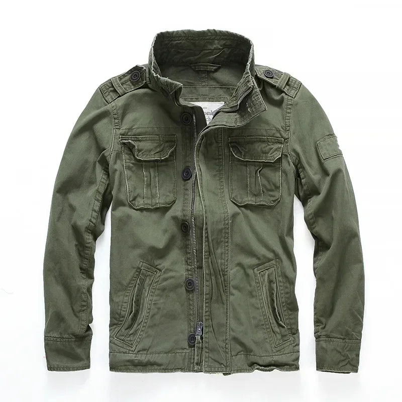 Veste Homme M65 Denim Rétro – Cargo Multi Poches – Style Militaire Outdoor Casual - BLACKBEARD OUTDOOR INDUSTRIES