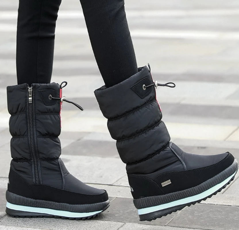 Bottes d’Hiver Femme à Plateforme – Chaudes, Antidérapantes, Mi-Mollet – Style Élégant et Confort Assuré - BLACKBEARD OUTDOOR INDUSTRIES