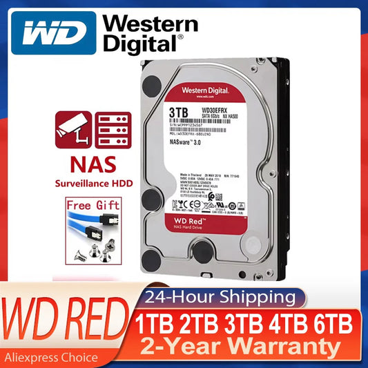 Western Digital WD Red 1TB 2TB 3TB 4TB 6TB NAS 3.5" Internal Hard Drive SATA 6Gb/s Ma boutique