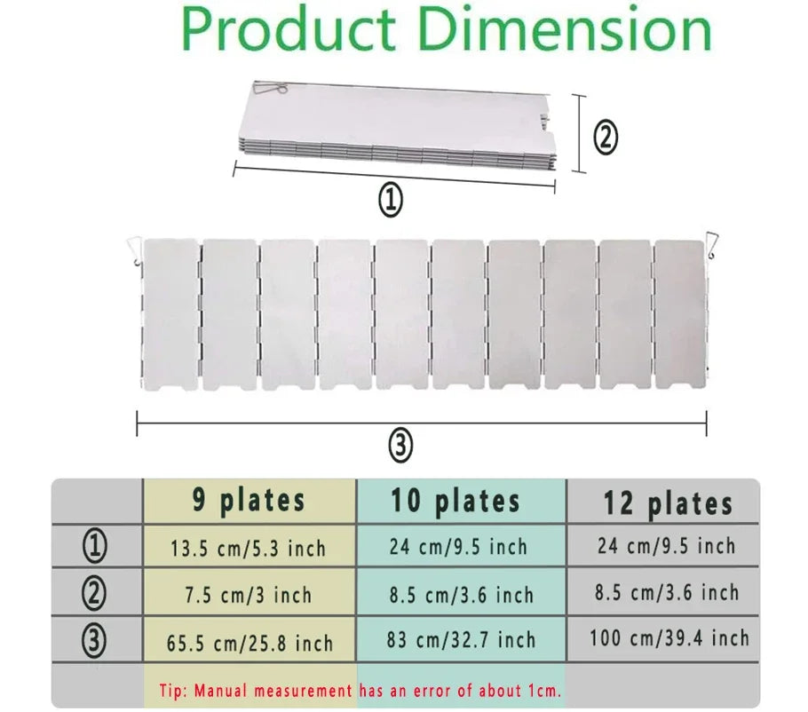 Pare-vent Haut pour Réchaud – Écran Anti-Vent en Aluminium Pliable pour Camping, Cuiseur Extérieur, Pare-Vent pour Réchaud à Butane - BLACKBEARD OUTDOOR INDUSTRIES