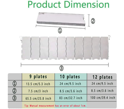 Pare-vent Haut pour Réchaud – Écran Anti-Vent en Aluminium Pliable pour Camping, Cuiseur Extérieur, Pare-Vent pour Réchaud à Butane - BLACKBEARD OUTDOOR INDUSTRIES