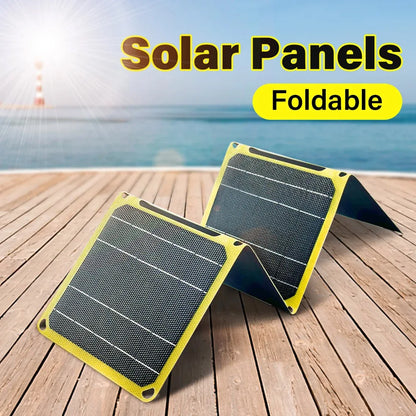Panneau Solaire Portable Pliable VAKIND 30W/40W – 5V/18V USB-A, USB-C & DC – Étanche IP65 pour Téléphones, Powerbanks, Randonnée, Camping - BLACKBEARD OUTDOOR INDUSTRIES