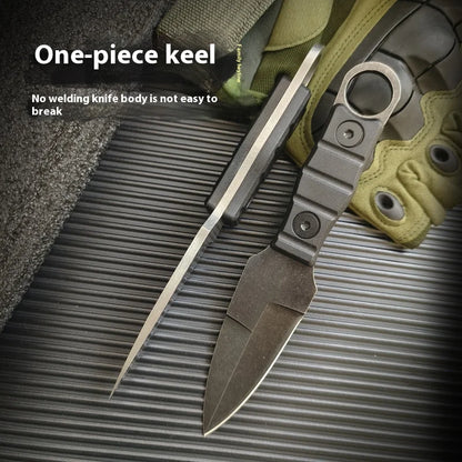 Couteau type kunai – Lame Droite Compacte en Acier Inoxydable Haute Dureté, Couteau Tactique avec Anneau - BLACKBEARD OUTDOOR INDUSTRIES