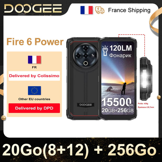 DOOGEE Fire 6 Power – Smartphone Ultra-robuste & Batterie Géante - BLACKBEARD OUTDOOR INDUSTRIES