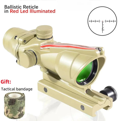 Lunette de Tir 4x32 avec Point Rouge – Optique à Fibre Réelle, Réticule Éclairé Vert et Rouge pour Rail 20mm Ma boutique