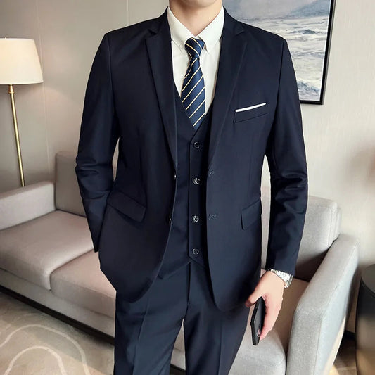 Costume Homme 3 Pièces - Élégant et Classique, Idéal pour Mariage et Événements Formels - Taille S-6XL BLACKBEARD OUTDOOR INDUSTRIES