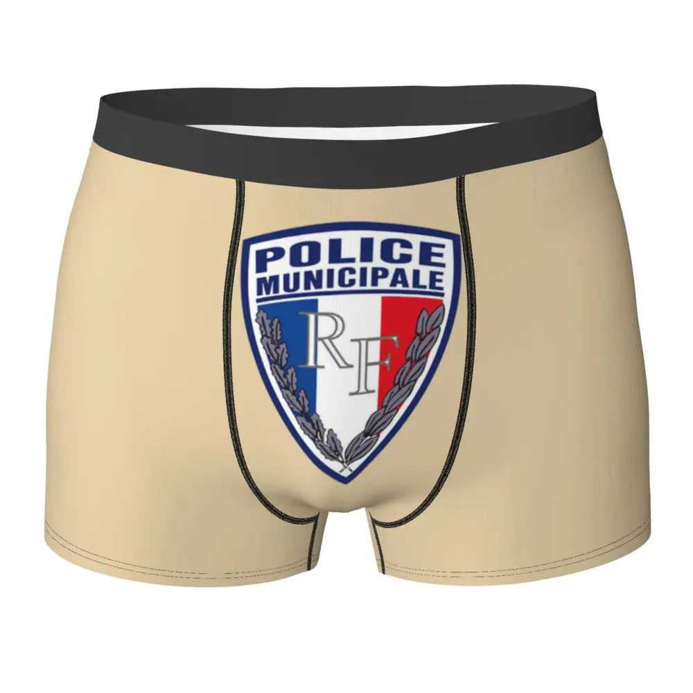Boxer Homme Insigne Police Municipale – Sous-vêtement Original et Confortable - BLACKBEARD OUTDOOR INDUSTRIES