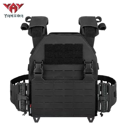 Gilet Tactique à Libération Rapide YAKEDA – Gilet de Protection pour Homme, Porte-plaques, Armure de Combat, Entraînement en Extérieur et Airsoft BLACKBEARD OUTDOOR INDUSTRIES