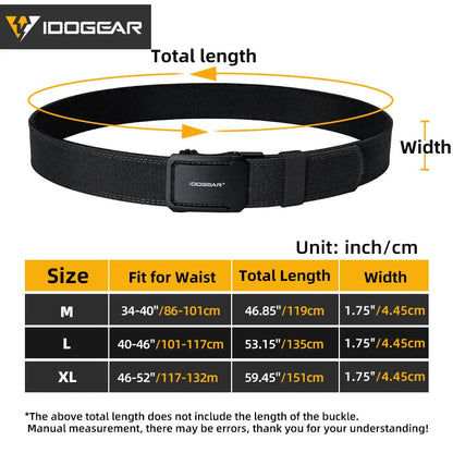 Ceinture Tactique IDOGEAR 1,75" Nylon 1000D – Résistance et Confort pour les Activités Tactiques Ma boutique