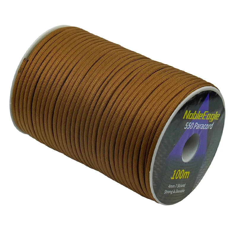 Corde Paracorde Militaire 550 – 100M / 50M / 31M – 7 Brins – 4 mm – Corde de Parachute pour Extérieur, Survie, Bricolage, Camping, Bracelet, Ligne de Tente - BLACKBEARD OUTDOOR INDUSTRIES