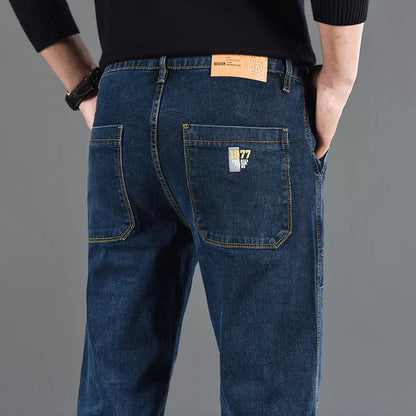 Jean Slim Fit Homme Style Coréen - Pantalon en Denim Élastique Gris Taille Moyenne BLACKBEARD OUTDOOR INDUSTRIES