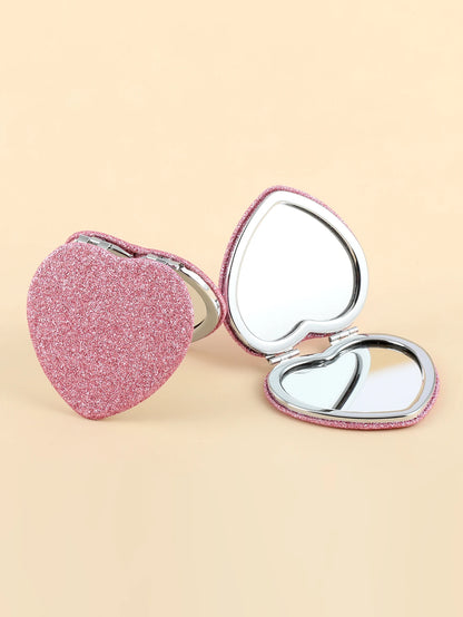 Miroir de Maquillage Cœur Double Face – Compact et Élégant | Idéal comme Cadeau pour Femme - BLACKBEARD OUTDOOR INDUSTRIES