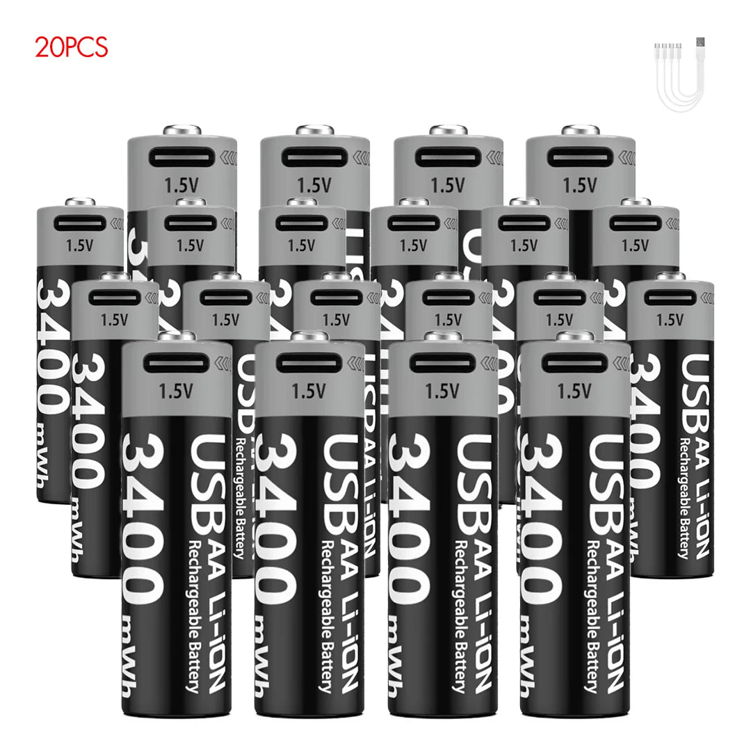 batterie rechargeable MATOV AA 1,5 V 3400mWh Ma boutique