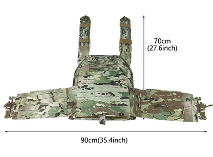 Gilet Tactique ARTEX - Gilet de Combat Léger à Libération Rapide - Porte-Plates 1000D en Polyester avec Système MOLLE - Chaleco Tactico - Gilet Militaire BLACKBEARD OUTDOOR INDUSTRIES