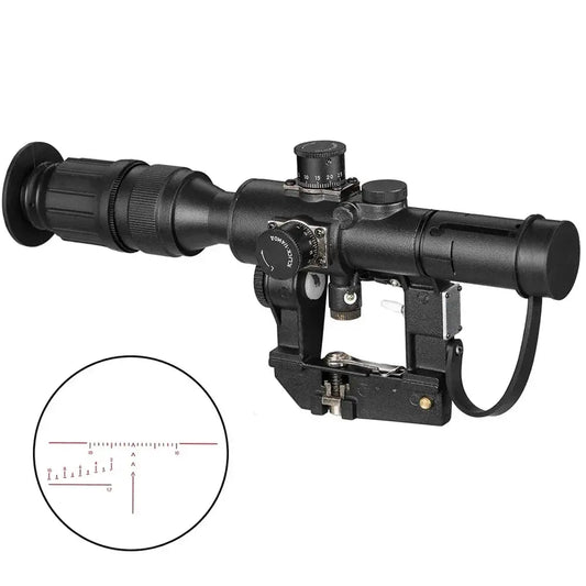 Viseur Tactique de Chasse PSO-1 Type 4x26 à Réticule Rouge Illuminé – Pour Fusil de Précision Dragunov SVD Ma boutique