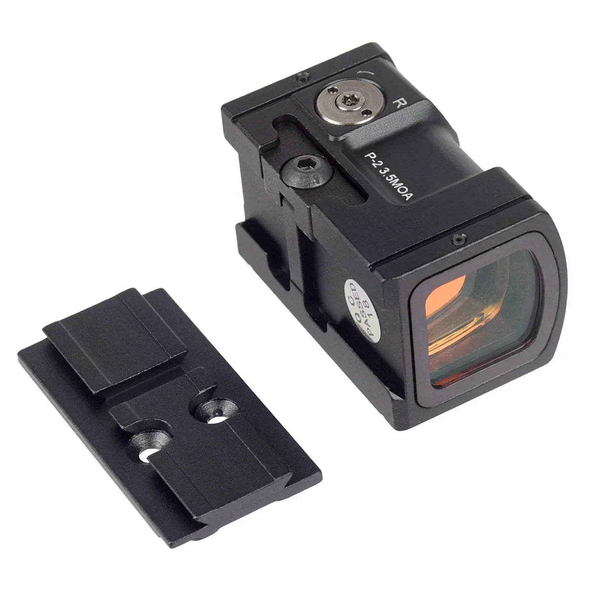 Lunette de visée tactique P-2 Red Dot 3,5 MOA avec montage haut 1,54" et fixation rail 20 mm — Pour pistolet Glock 17 MOS et carabine airsoft - BLACKBEARD OUTDOOR INDUSTRIES