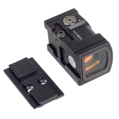 Lunette de visée tactique P-2 Red Dot 3,5 MOA avec montage haut 1,54" et fixation rail 20 mm — Pour pistolet Glock 17 MOS et carabine airsoft - BLACKBEARD OUTDOOR INDUSTRIES