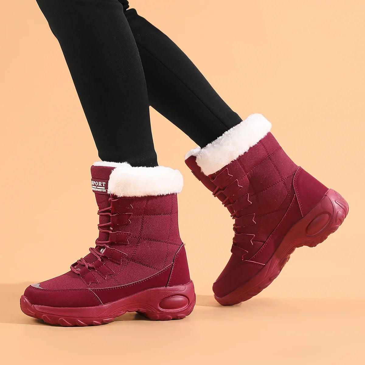 Bottes Hautes Femme – Chaudes & Imperméables – Fourrées et Confortables – Modèle Hiver PANDA ENERGY - BLACKBEARD OUTDOOR INDUSTRIES