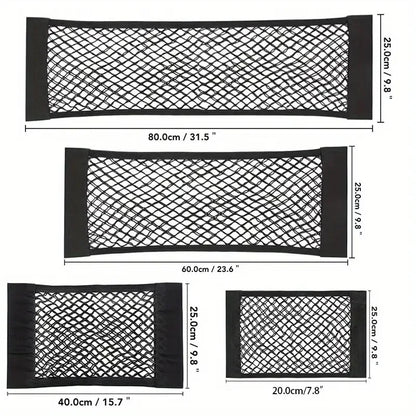 Filet de Rangement Universel Double Maille pour Coffre de Voiture – Anti-Glisse, Fixation Extincteur, Organisation Multi-Usage - BLACKBEARD OUTDOOR INDUSTRIES