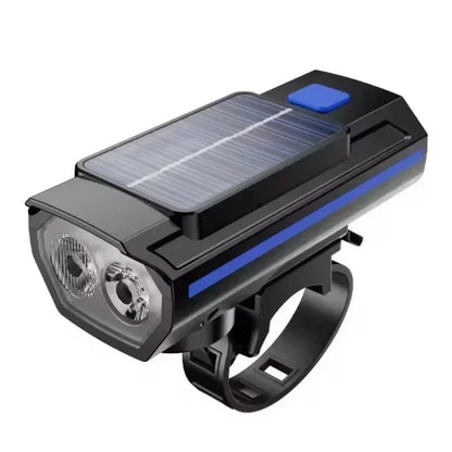 phare avant de vélo solaire a éclairage double faisceau avec avertisseur sonore Ma boutique