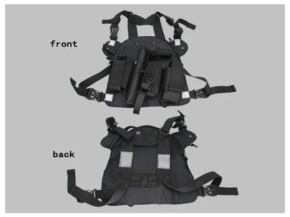 XIERDE Walkie Talkie Radio Holster & Chest Rig - Nylon Radio Case BLACKBEARD OUTDOOR INDUSTRIES