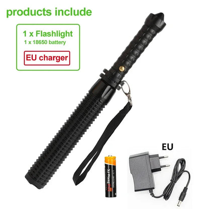 Lampe Tactique de Défense LED avec Fonction Matraque brise vitre l – S131-A/S131-B Ma boutique
