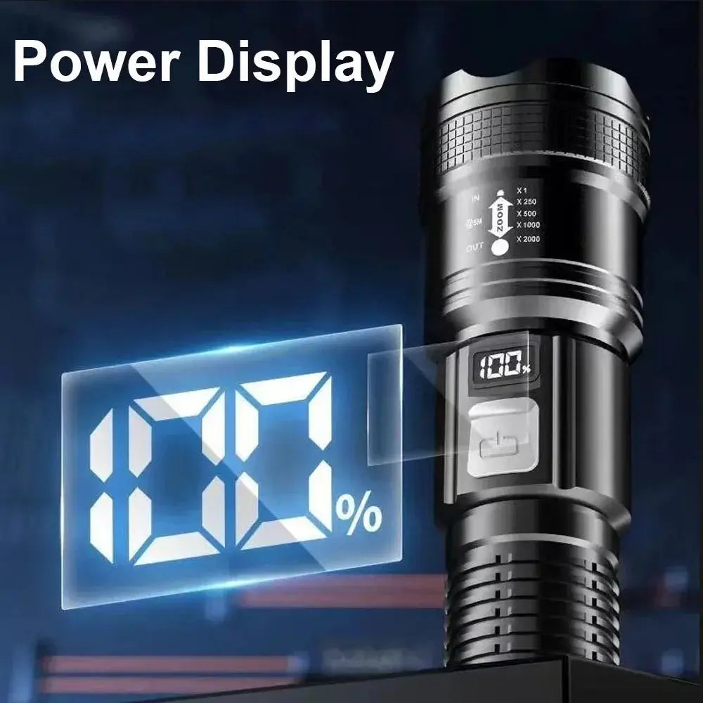 Lampe Torche LED 600LM BALDR | USB Rechargeable | Longue Portée 300m | Zoom Télescopique | Étanche | 3 Modes d’Éclairage Ma boutique