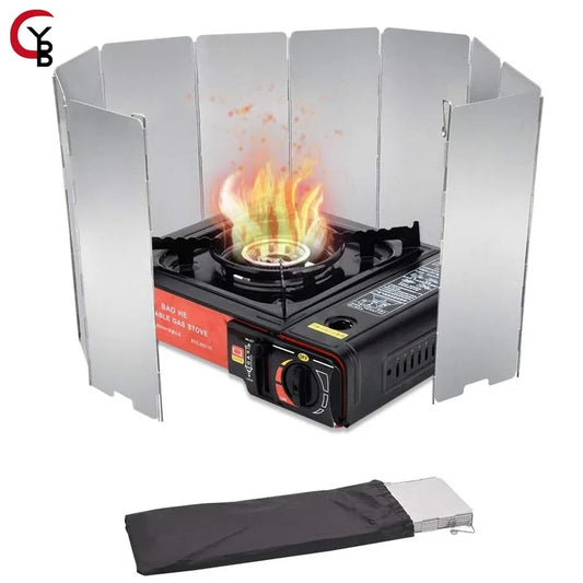 Pare-vent Haut pour Réchaud – Écran Anti-Vent en Aluminium Pliable pour Camping, Cuiseur Extérieur, Pare-Vent pour Réchaud à Butane - BLACKBEARD OUTDOOR INDUSTRIES